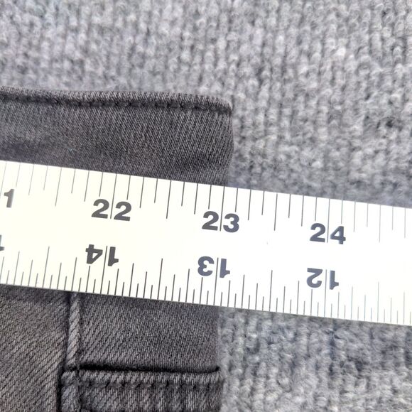 Terra & Sky Women's Skinny Leg Jeans Black Plus 24W Denim Frayed Hem - Picture 9 of 10